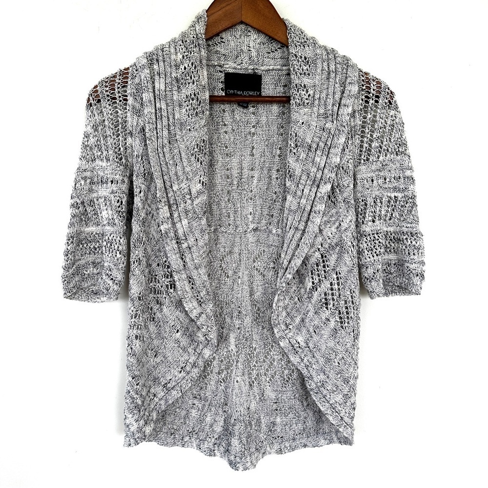 Cynthia Rowley Open-Knit Cardigan in a cotton blend